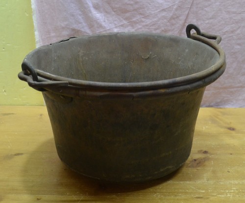 Vecchio paiolo rame - paiolo,