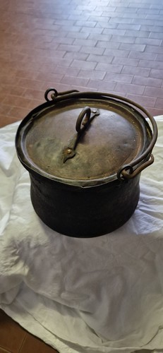 Antico paiolo rame con - antico, in