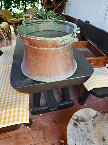 Paiolo rame vecchio con - in,
