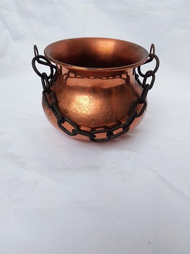 Paiolo rame con catena - con,