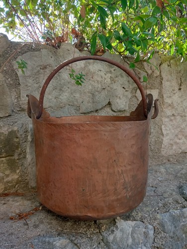 Antico paiolo rame - in,