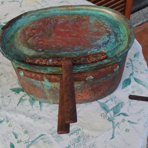 Paiolo pentola rame con - in,
