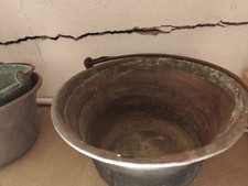  Pentola in rame antica con