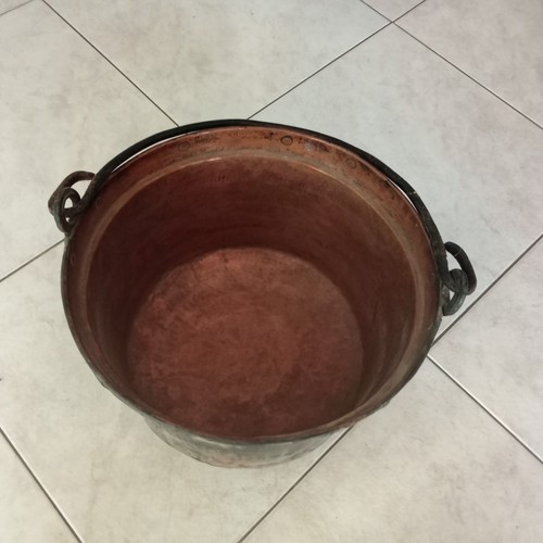 Antico paiolo rame manico - antico, rame,manico