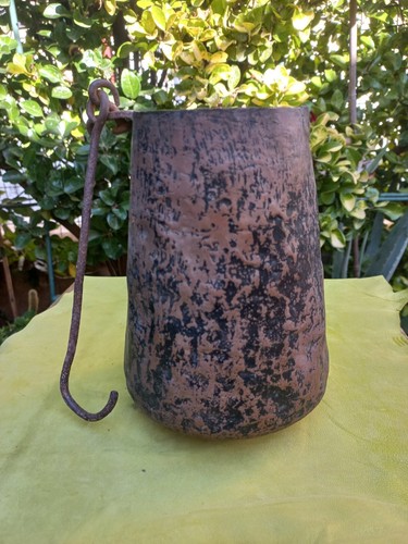 Antico paiolo rame ferro - antico,
