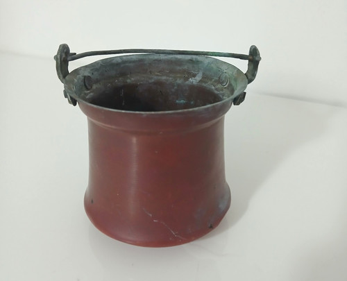 Antico paiolo rame brunito - paiolo,